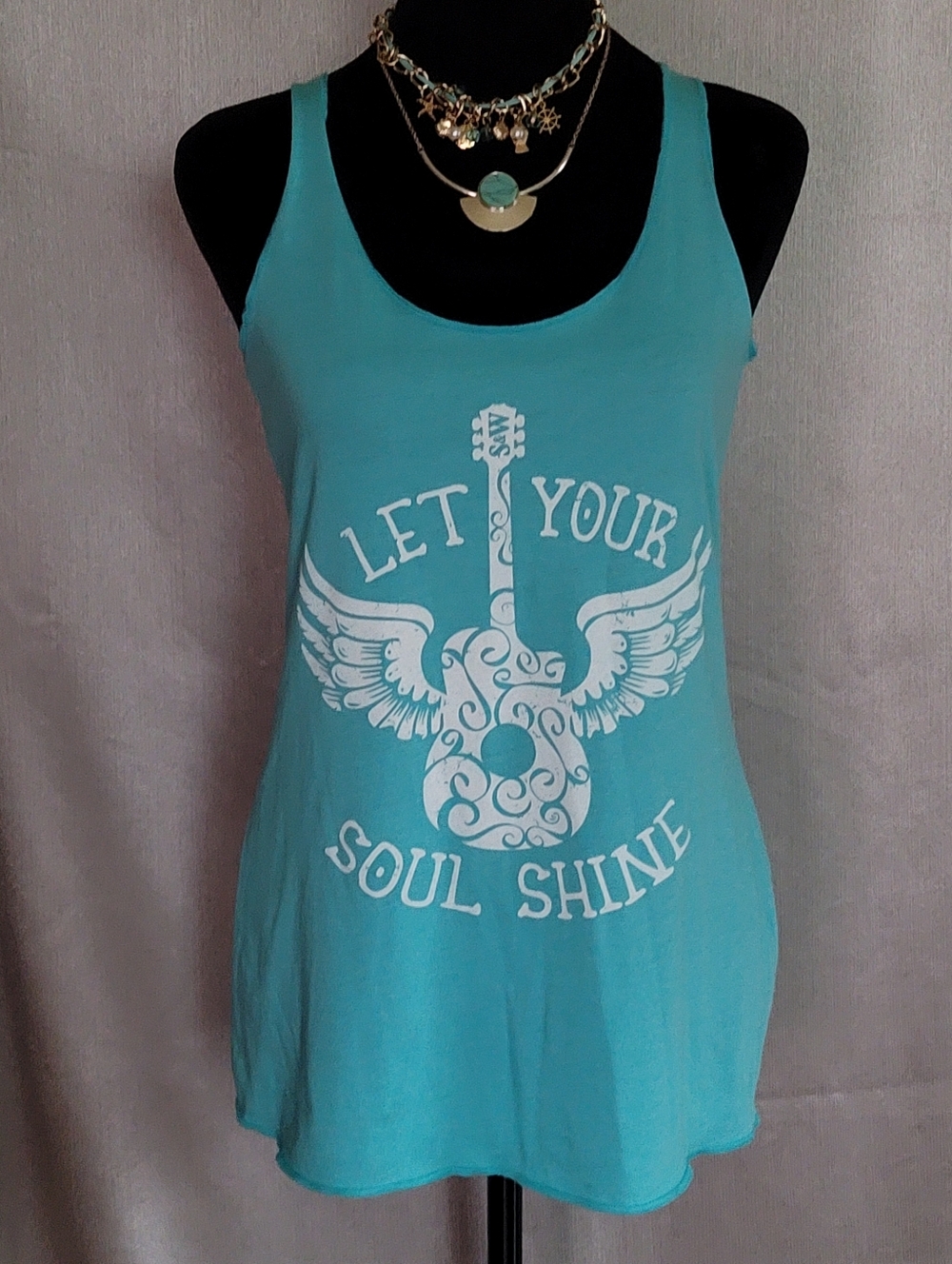 Let Your Soul Shine Turquoise Women's Tank Top